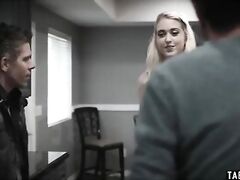 Uncle baits father into DP with his stepdaughter Chloe Cherry